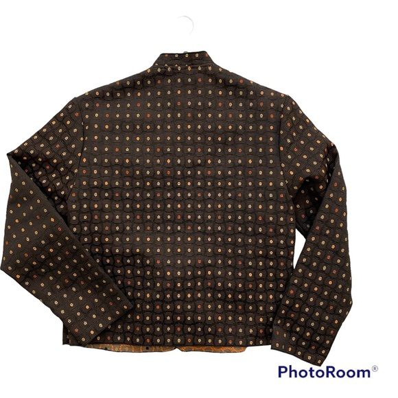 Khangura Women’s Long Sleeve Jacket One Button Front Abstract Design Large - Picture 2 of 8